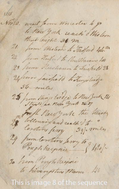 Henry Knox diary, 20 November 1775 - 13 January 1776 Henry Knox diary, 20 November 1775 - 13 January 1776