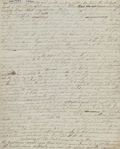 Journal of solar eclipse expedition, October 1780 Manuscript