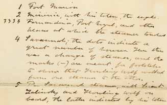 Francis Parkman`s translation of Howling Wolf`s pictogram Ink on paper